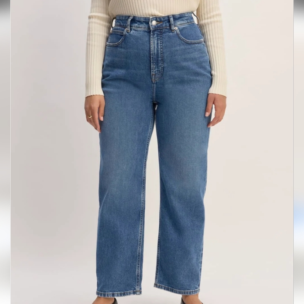 Everlane The Curvy Way High Jean Women's Size 28 R Blue Denim